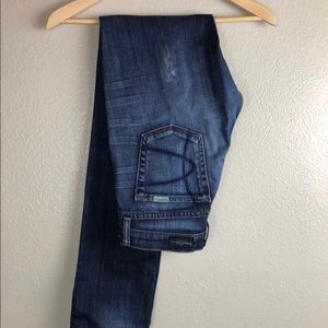 David Kahn Distressed Straight Leg Jeans 28L